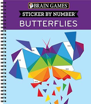 portada Brain Games - Sticker by Number: Butterflies (in English)