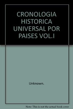 portada Cronologia historica universal porpaises tomo 1