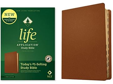 portada Nlt Life Application Study Bible, Third Edition (Red Letter, Genuine Leather, Brown, Indexed) (en Inglés)
