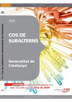 portada Cos de Subalterns de la Generalitat de Catalunya. Test (Colección 388)