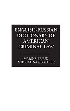 portada English-Russian Dictionary of American Criminal law (en Inglés)