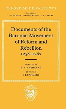 portada Documents of the Baronial Movement of Reform and Rebellion, 1258-1267 (Oxford Medieval Texts) (en Inglés)