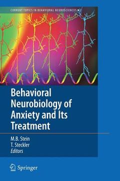 portada behavioral neurobiology of anxiety and its treatment (in English)