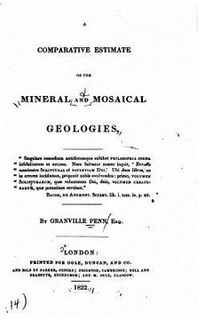 portada A Comparative Estimate of the Mineral and Mosaical Geologies (en Inglés)