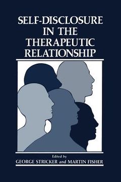 portada Self-Disclosure in the Therapeutic Relationship (in English)