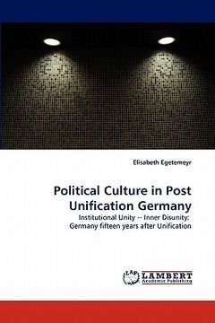 portada political culture in post unification germany (en Inglés)
