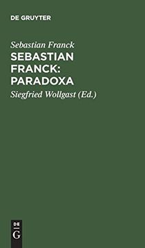 portada Sebastian Franck: Paradoxa (en Alemán)