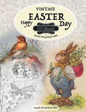 portada Vintage Easter Classical Coloring Books for Adults. Grayscale Coloring Books for Adults: Realistic Greyscale Coloring Books for Adults 