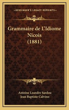 portada Grammaire de L'Idiome Nicois (1881) (in French)