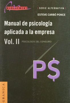portada Manual de Psicologia Aplicada a la Empresa, II: Psicologia del Consumo (in Spanish)