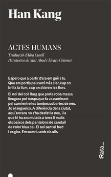 portada Actes Humans (en Catalá)