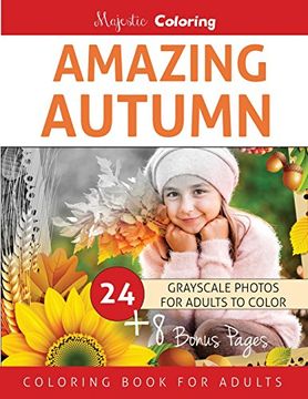 portada Amazing Autumn: Grayscale Coloring Book for Adults