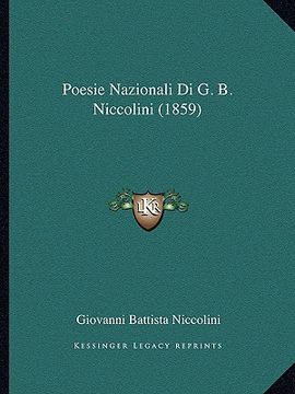 portada poesie nazionali di g. b. niccolini (1859) (en Inglés)