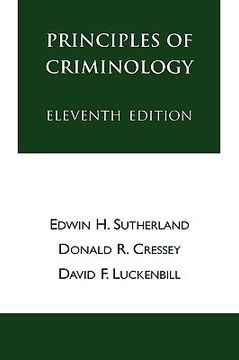 portada principles of criminology (en Inglés)