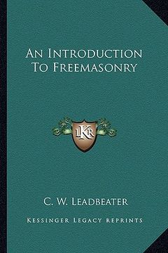 portada an introduction to freemasonry (en Inglés)