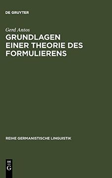 portada Grundlagen Einer Theorie des Formulierens (in German)