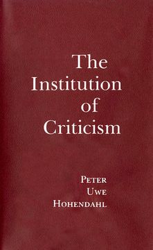 portada The Institution of Criticism