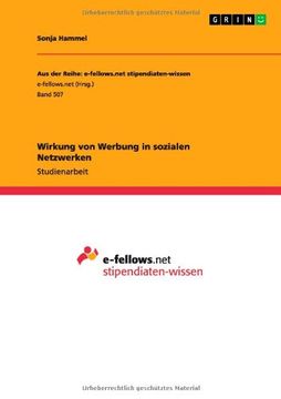 portada Wirkung von Werbung in sozialen Netzwerken (German Edition)