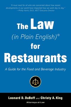 portada The Law (in Plain English) for Restaurants: A Guide for the Food and Beverage Industry