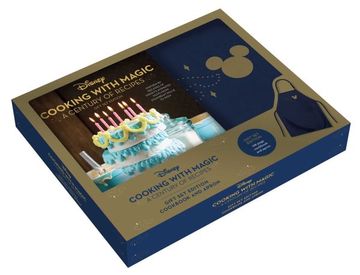 portada Disney Cooking With Magic a Century of Recipes: Inspired by Decades of Disney's Animated Films From Steamboat Willie to Wish | Plus Exclusive Apron