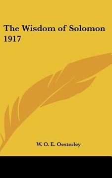 portada the wisdom of solomon 1917 (en Inglés)