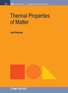 portada Thermal Properties of Matter (Iop Concise Physics) (en Inglés)