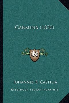 portada Carmina (1830) (en Latin)