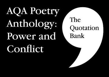 portada The Quotation Bank: Aqa Poetry Anthology - Power and Conflict Gcse Revision and Study Guide for English Literature 9-1 (en Inglés)