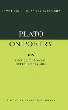 portada Plato on Poetry Paperback: Ion; Republic 376E-398B9; Republic 595-608B10 (Cambridge Greek and Latin Classics) (en Inglés)