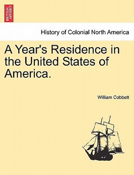 portada a year's residence in the united states of america. (in English)