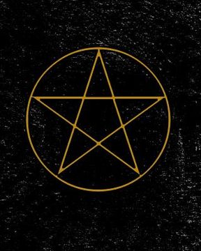 portada Grimoire: Pentagram Symbol Spell Book For Witches Mages Magick Practitioners And Beginners To Write Rituals And Ingredients - Bl