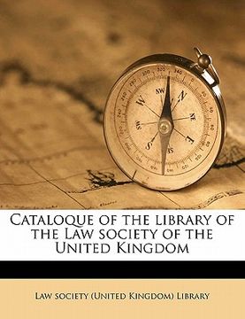portada cataloque of the library of the law society of the united kingdom (in English)
