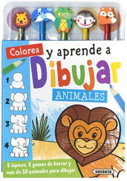portada Colorea y Aprende a Dibujar Animales (in Spanish)