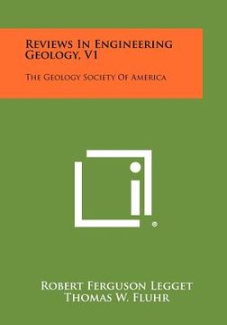 portada reviews in engineering geology, v1: the geology society of america (en Inglés)