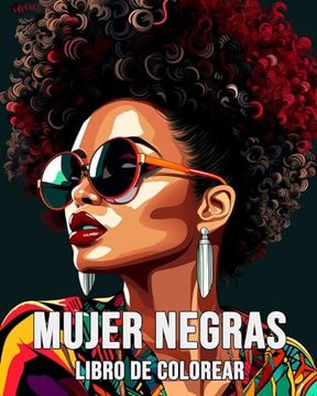 portada Mujer Negras Libro de Colorear: 40 Bellas Ilustraciones para Aliviar el Estrés y Relajarse