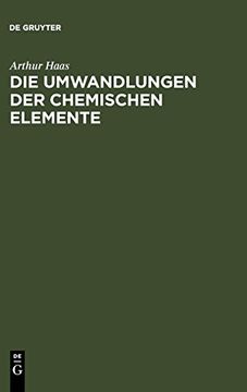 portada Die Umwandlungen der Chemischen Elemente (en Alemán)