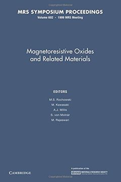 portada Magnetoresistive Oxides and Related Materials: Volume 602 (Mrs Proceedings) 