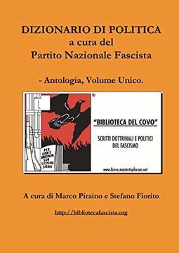 portada Dizionario di Politica a Cura del Partito Nazionale Fascista