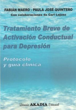 portada Tratamiento Breve de Activacion Conductual Para Depresion (in Spanish)