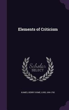 portada Elements of Criticism