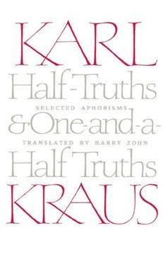 portada Half-Truths and One-And-A-Half Truths: Selected Aphorisms 