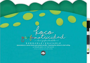portada Libro borrable Koco Grafomotricidad (en Español/Inglés)