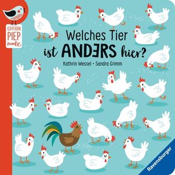 portada Welches Tier ist Anders Hier? - Unterschiede Finden mit Lustigen Tieren für Kinder ab 18 Monaten (in German)