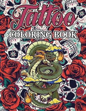 portada Tattoo Coloring Book for Adults: Coloring Book fo Adults With Modern Tattoo Designs (en Inglés)