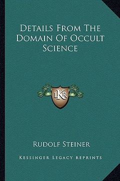 portada details from the domain of occult science (in English)