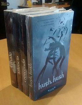 portada Tetralogía Hush Hush (edición estuche con: Hush Hush | Crescendo | Silencio | Finale)