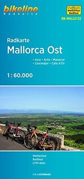 portada Radkarte Mallorca Ost: Inca - Artà - Manacor - Llucmajor - Cala D'or 1: 60 000 (en Alemán)