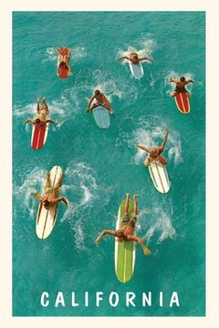 portada The Vintage Journal Aerial View of Surfers with Colorful Boards, California (en Inglés)