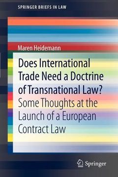 portada does international trade need a doctrine of transnational law?