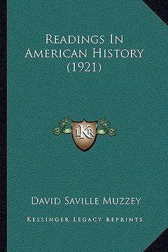 portada readings in american history (1921) (en Inglés)